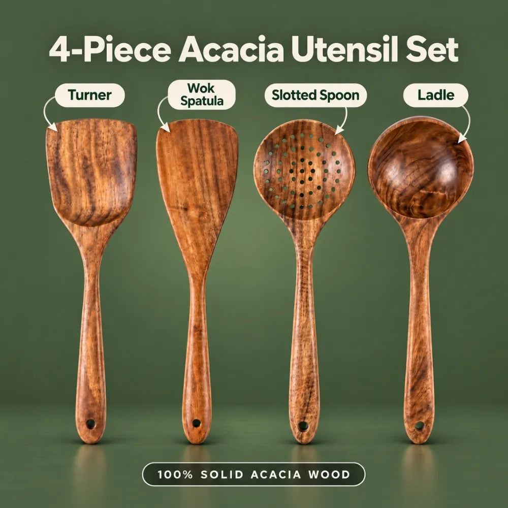 Acacia Wood Utensil Set