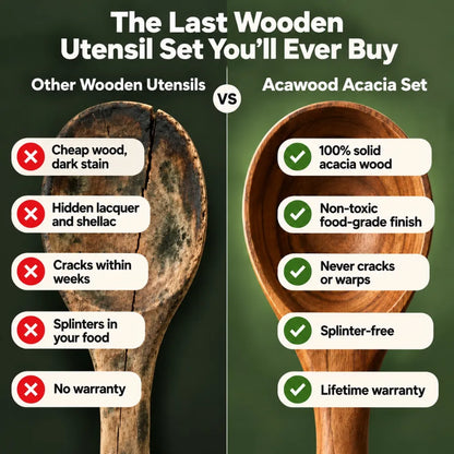 Acacia Wood Utensil Set