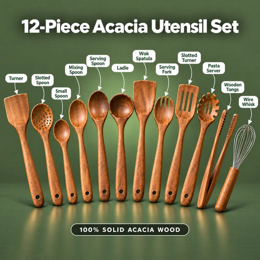 Acacia Wood Utensil Set
